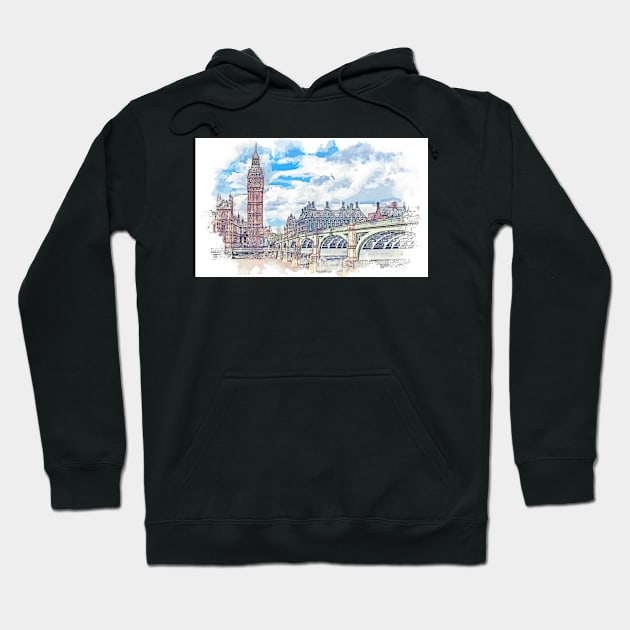 London - Houses of Parliament Hoodie by jngraphs